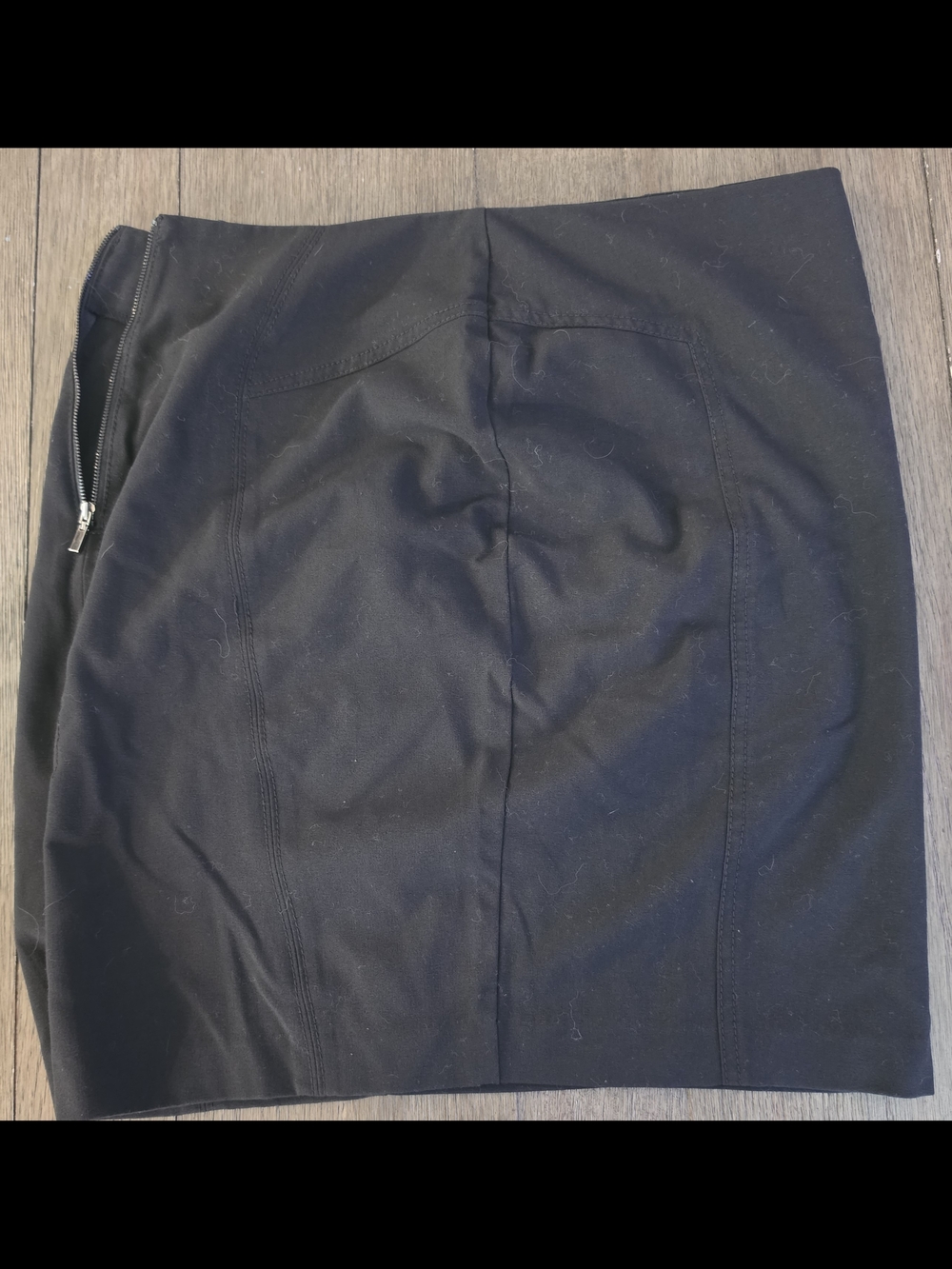 New York & Company Black Stretch Pencil Skirt with Side Zip Size 12P